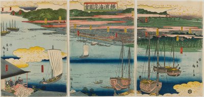 Picture of the Coast of Yokohama, Edo Period, 1860 by Hiroshige II